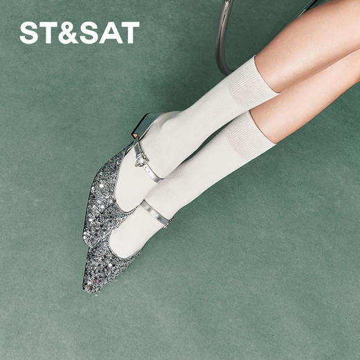 星期六璀璨亮片中后空穆勒拖SSC3114049 商品图7