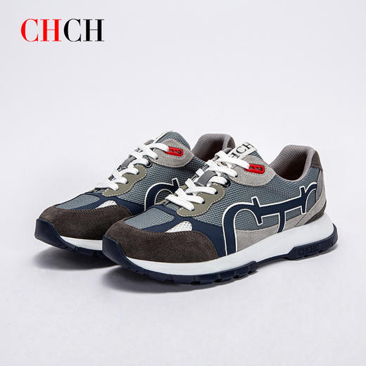 CHCH24春夏新品牛皮拼接时尚大气男士休闲平衡鞋CO1A2011 商品图1
