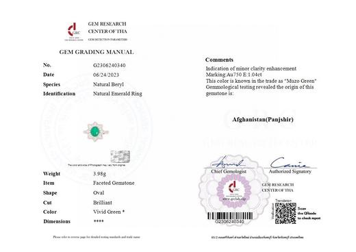 1.04ct 祖母绿戒指 商品图5