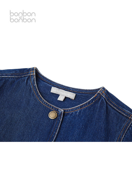 无领牛仔外套 商品图2