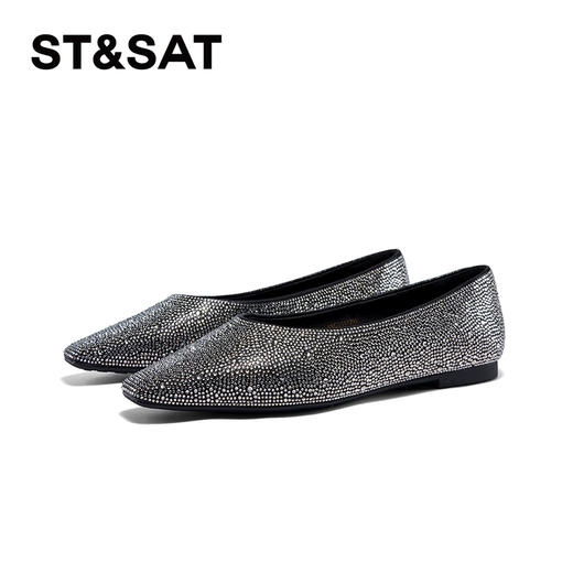星期六闪钻小方头平底单鞋SSC3111219 商品图6