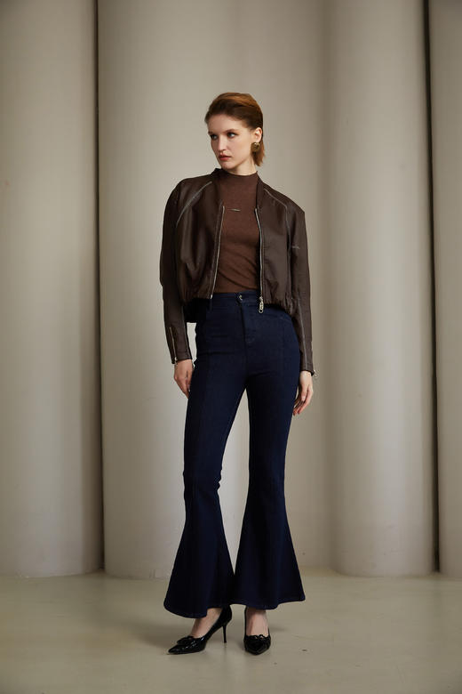 SAFICOO 时尚休闲 宽松廓形+无领设计式外套 商品图1