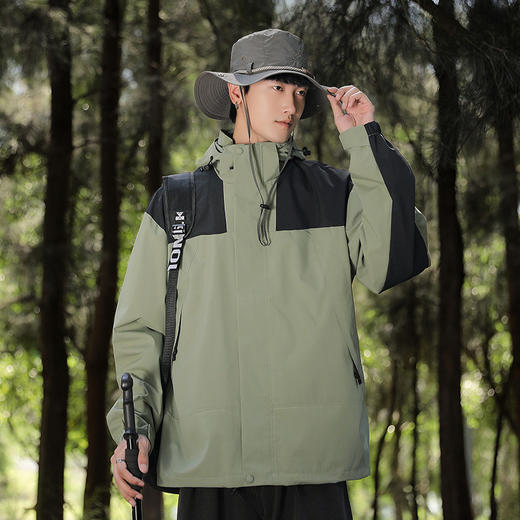 情侣外套男女冲锋衣春秋季2024新款休闲连帽户外青年学生夹克上衣 商品图3