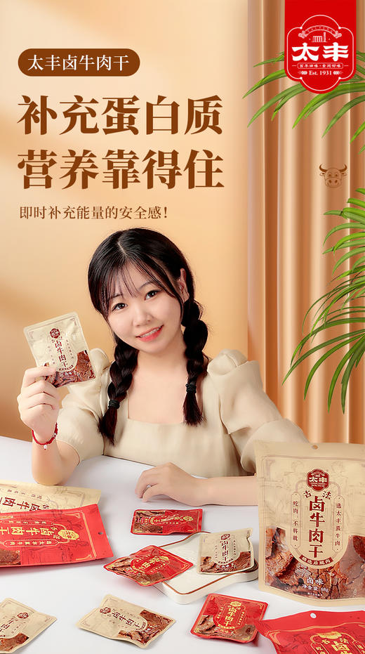 太丰古法卤牛肉68g小袋装 商品图2