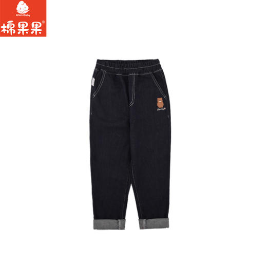 棉果果秋季新品女童春秋款纯棉柔软卡通小熊牛仔长裤M322200224440 商品图1