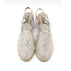 断码特价38码——西班牙原产手工制作时尚轻便超舒适女款坡跟草编鞋511LY-银白色 商品缩略图3