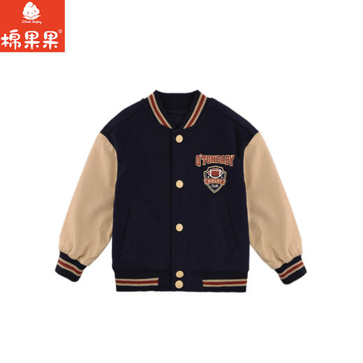 棉果果秋季新品春秋款男童户外运动外套无帽棒球服外套M312100424450 商品图1