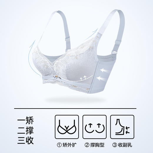 【商场同款】熳洁儿 云之羽系列内衣小胸聚拢舒适云感棉内衣简约时尚蕾丝中厚杯24201516 商品图1
