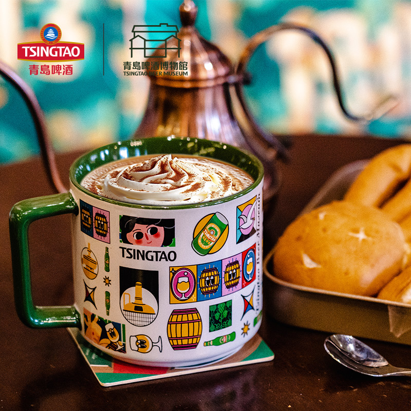 青岛啤酒博物馆 蝴蝶姐姐马克杯2024 青岛啤酒 官方文创