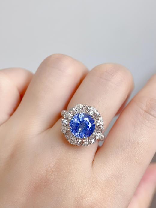 4.56ct 蓝宝石戒指吊坠 商品图6