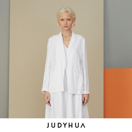 JUDYHUA 极简H版亚麻西装 商品图0