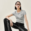 【商场同款】伊芙丽圆领修身舒适T恤1F4300281 商品缩略图0
