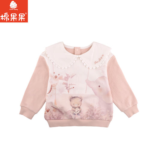棉果果秋季新品女童卡通圆领大翻领卫衣M322180224437 商品图1