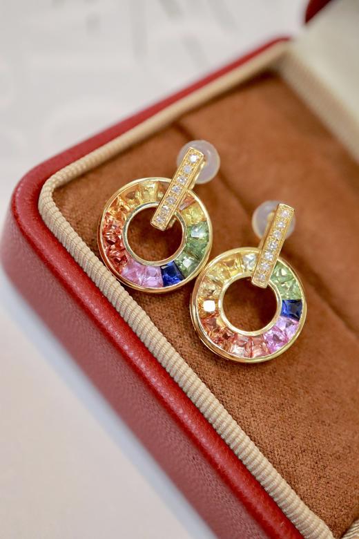 4.22ct 蓝宝石耳环 商品图1