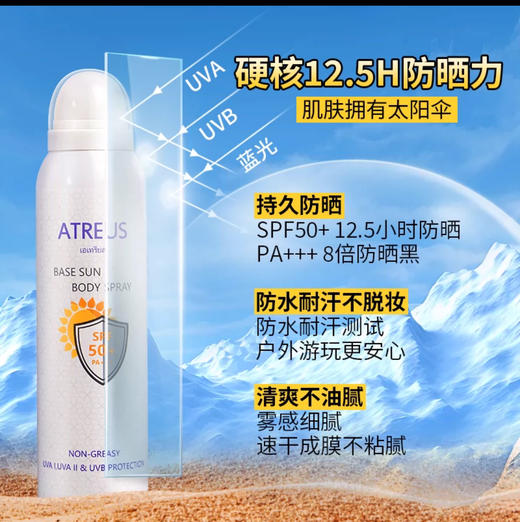 泰国ATREUS防晒喷雾全身用SPF50-150ML 商品图2