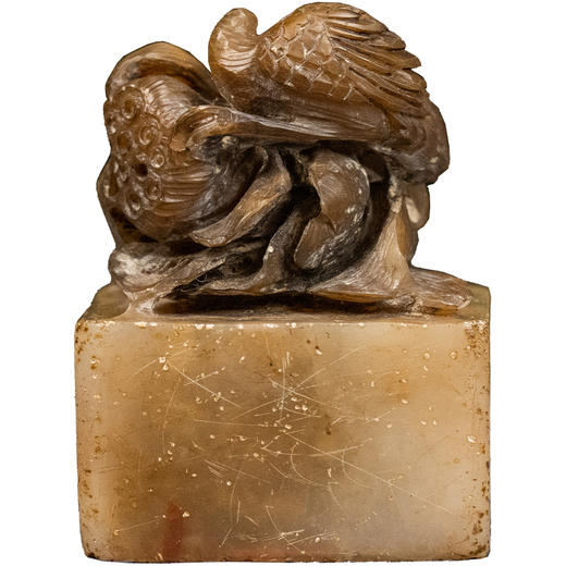 清 丁敬款寿山石雕一路连科诗文印章 商品图5