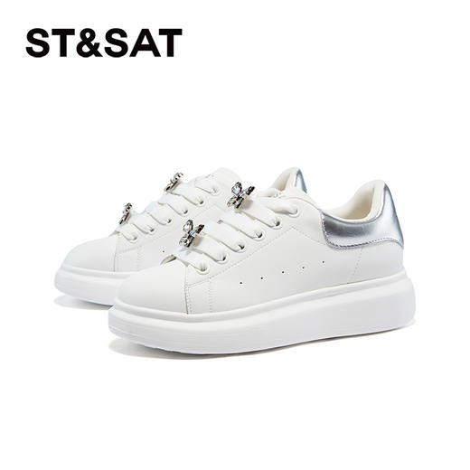 星期六闪烁蝴蝶厚底小白鞋SSC3112072 商品图5