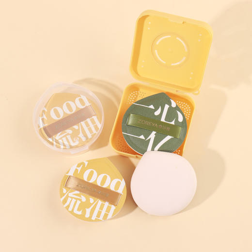 【巨柔软，上妆舒适服帖，富得流油满分粉扑】棉花糖粉扑气垫 超软海绵干湿两用美妆蛋盒装 100粉扑不吃粉q弹气垫-QQ 商品图1