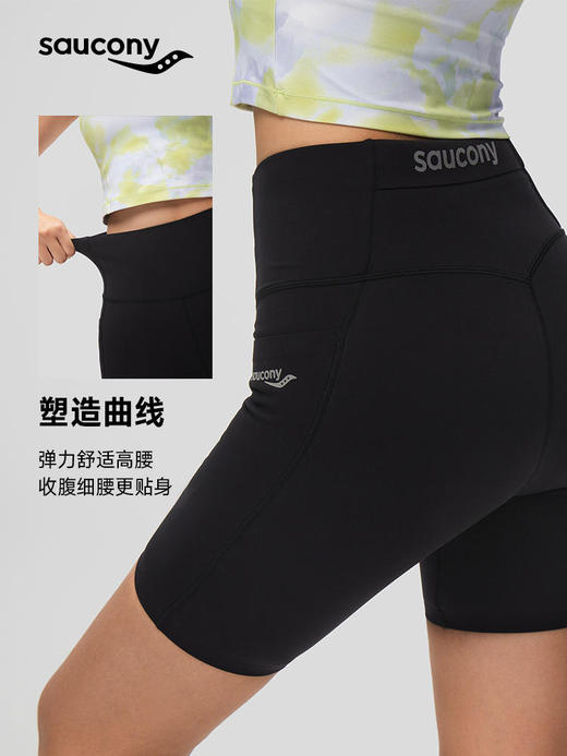 Saucony 索康尼 女款 紧身运动跑步四分裤 商品图4
