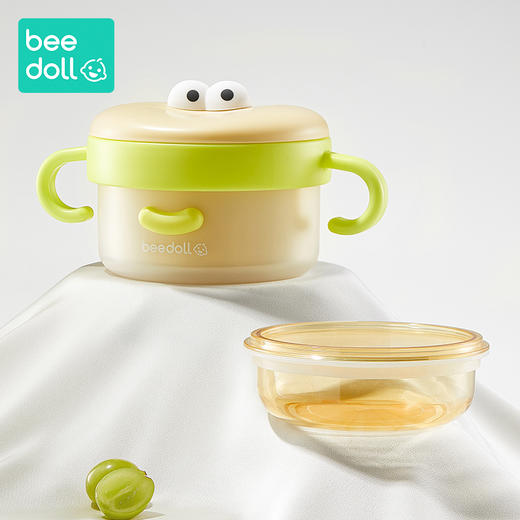 beedoll蓓兜神气嘟嘟保温碗-可可黄-PPSU内胆 商品图0