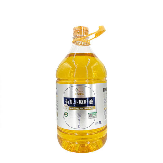 新疆绿洲果实有机亚麻籽油5L  一级籽油 商品图5