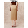 VIMAGE纬漫纪气质高腰垂坠显瘦半身裙秋季新款V2206802 商品缩略图3