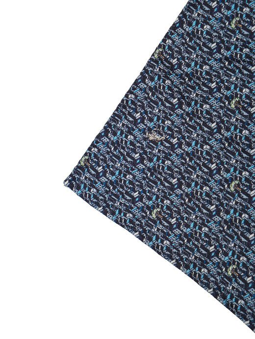 callisto蓝色桑蚕丝口巾 商品图3