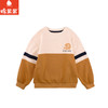 棉果果秋季新品男童春秋款简约百搭撞色拼接纯棉圆领套头卫衣M312180224460 商品缩略图1