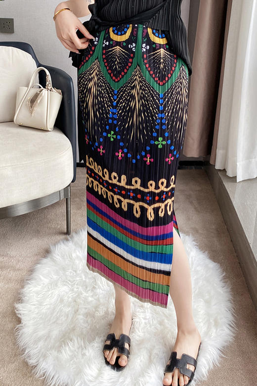 夏季度假花色仙女裙松紧腰弹力大_ym 商品图14