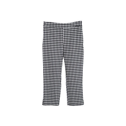 绽放490朵【黑白灰系列·魔术裤】复古黑白格弹力显瘦混纺休闲裤 商品图4