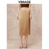 VIMAGE纬漫纪气质高腰垂坠显瘦半身裙秋季新款V2206802 商品缩略图4