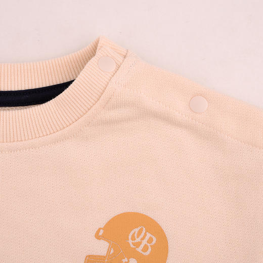 棉果果秋季新品男童春秋款简约百搭撞色拼接纯棉圆领套头卫衣M312180224460 商品图2