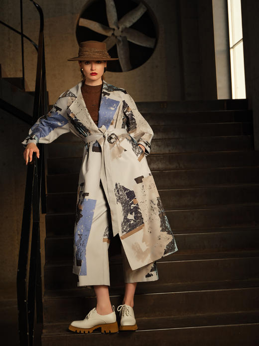 SAFICOO 时尚气质 宽松慵懒包容身材式风衣 商品图0