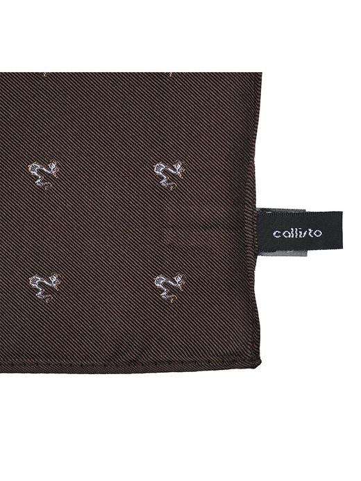 callisto咖啡色桑蚕丝口巾 商品图2