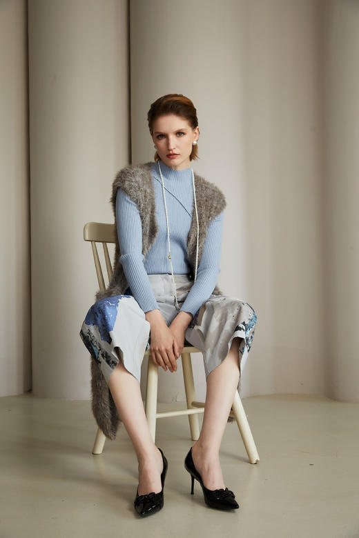 SAFICOO 时尚百搭 半高领修身长袖毛织衫 商品图0