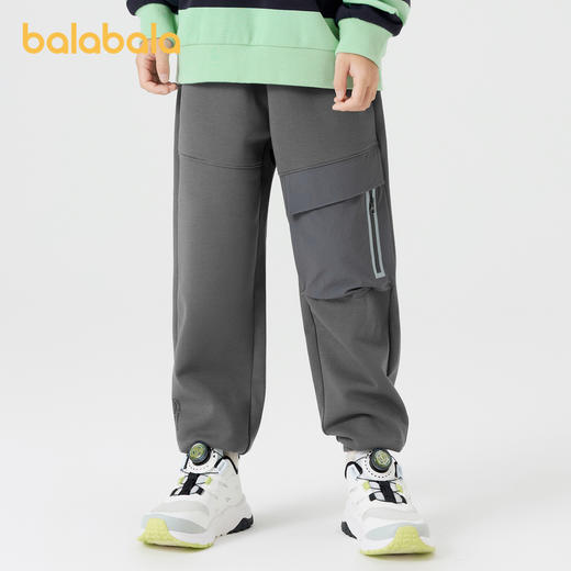 巴拉巴拉童装男童裤子儿童工装裤秋装新款长裤束脚运动裤印花 商品图2