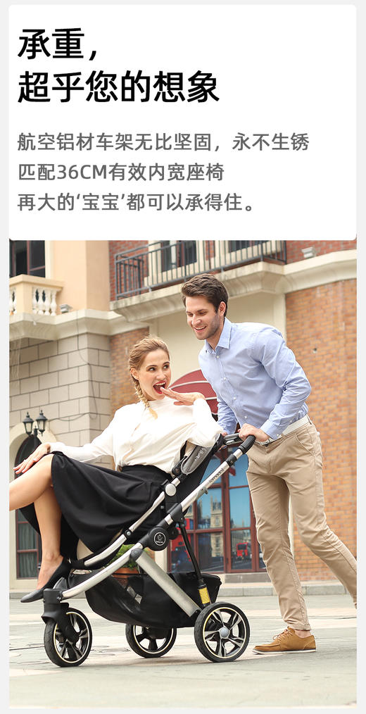 babyruler高景观婴儿车Tomado-T2/BBR-601178 商品图4