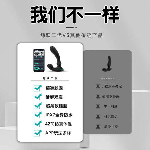 UEKOU 鲸跃2代  多玩具联动app远程 后庭男用玩具 商品图3