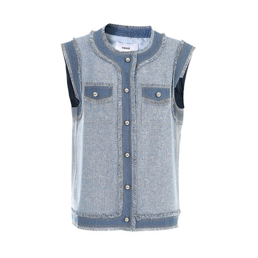 VIMAGE纬漫秋季新款廓形复古宽松百搭时尚马甲外套V2203835 商品图6