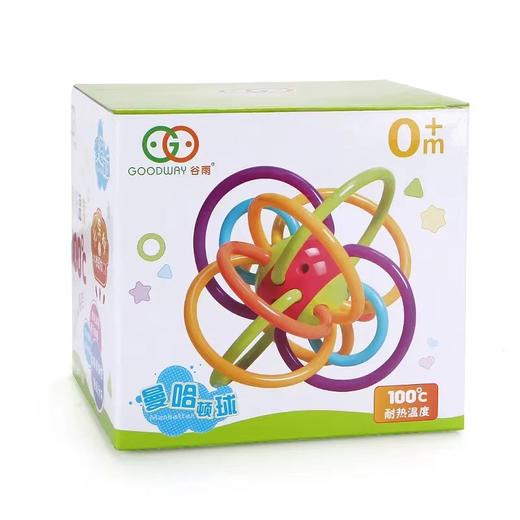 谷雨曼哈顿球牙胶摇铃玩具婴幼儿婴儿宝宝手抓球 商品图7