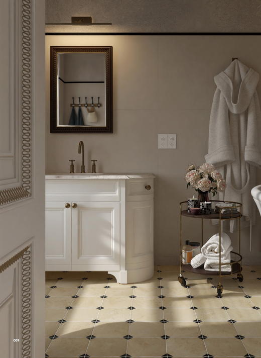 CHA-W.170-Y12 170*170mm 哑面花砖 商品图1