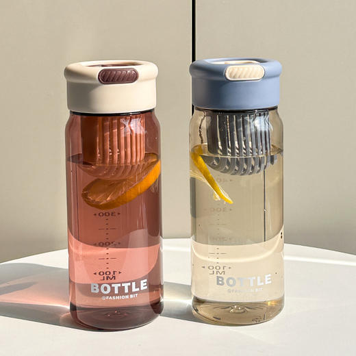 「高颜值！茶水分离设计」水杯女生大容量学生儿童夏天2024男便携塑料杯子餐饮用具 商品图0