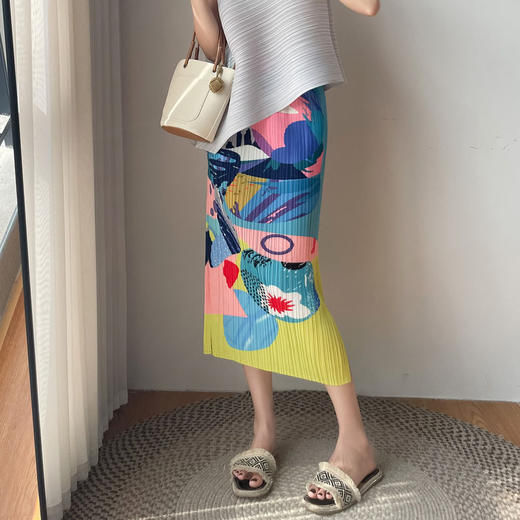 夏季度假花色仙女裙松紧腰弹力大_ym 商品图13