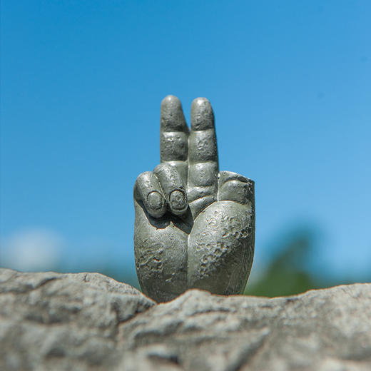 龙门奇妙物龙门石窟胜利之手文创立体磁吸冰箱贴 商品图0