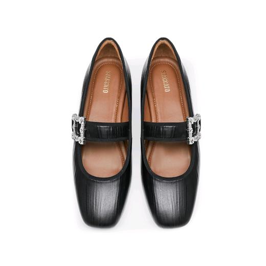 【思加图】方糖复古玛丽珍鞋 商品图0