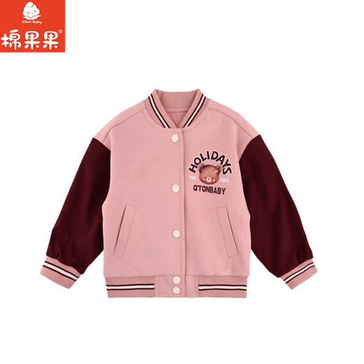棉果果秋季新品女童春秋款休闲运动百搭外套棒球服外套M322100224404 商品图1