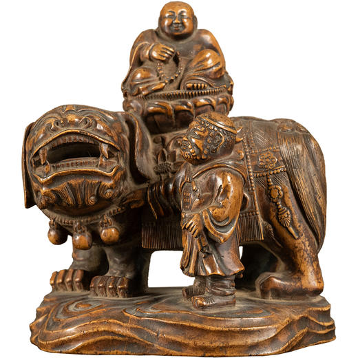 清 黄杨木雕番人进宝摆件 商品图5