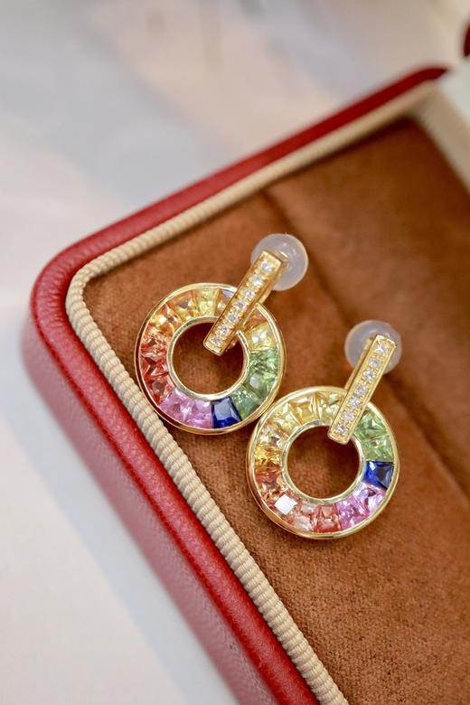 4.22ct 蓝宝石耳环 商品图7