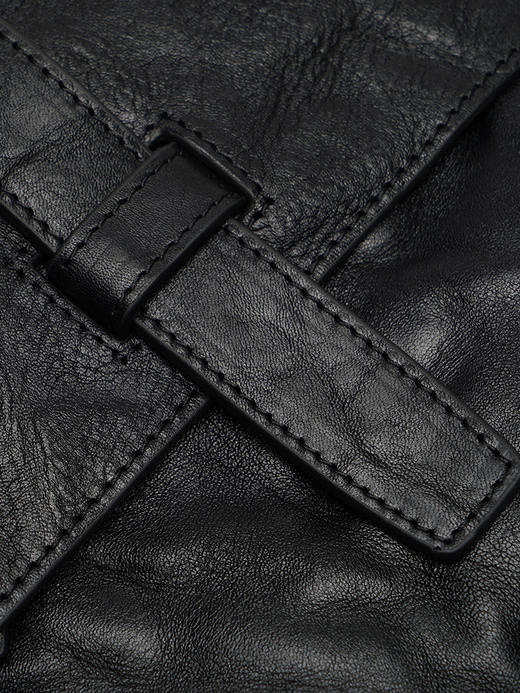 callisto黑色牛皮革公文手提包 商品图3