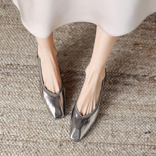 【预售5天】尖头中跟单鞋女夏软皮浅口通勤职业工作高跟鞋春秋款ASN&1872 商品图3